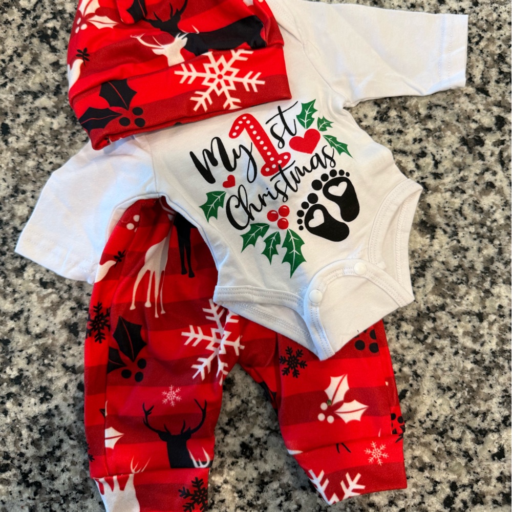 Baby’s first christmas outfit